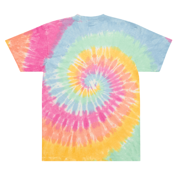 embroidered dad head tie-dye t-shirt