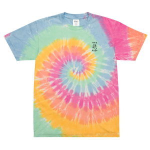 embroidered dad head tie-dye t-shirt